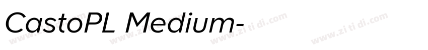 CastoPL Medium字体转换